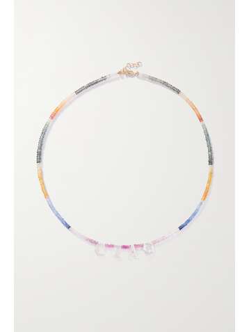 ROXANNE FIRST Ciao gold, sapphire and mother-of-pearl necklace