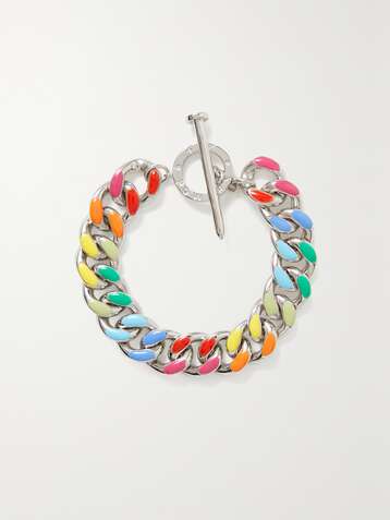 FRY POWERS Unicorn Rainbow Armband aus Silber mit Emaille