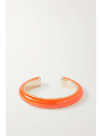 FRY POWERS Unicorn Rainbow Ear Cuff aus Gold mit Emaille