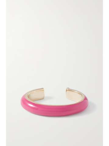 FRY POWERS Unicorn Rainbow Ear Cuff aus Gold mit Emaille