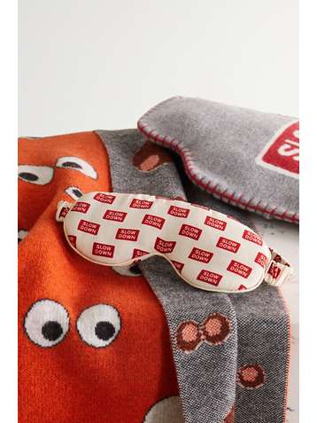 ANYA HINDMARCH Slow Down printed silk-crepe eye mask