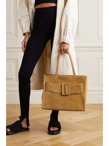 BOYY Sac à main en daim et en cuir à boucle Bobby Soft