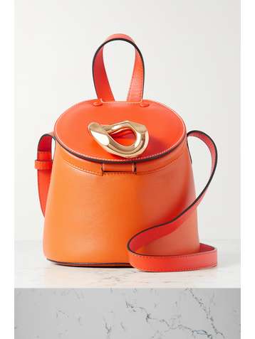 JW ANDERSON Chain Lid two-tone leather shoulder bag