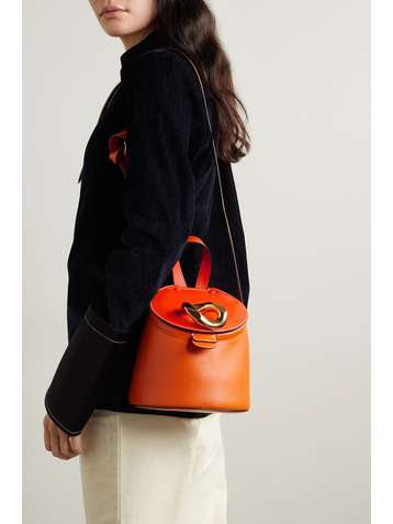 JW ANDERSON Chain Lid two-tone leather shoulder bag