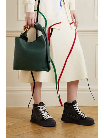 JW ANDERSON Chain small textured-leather tote