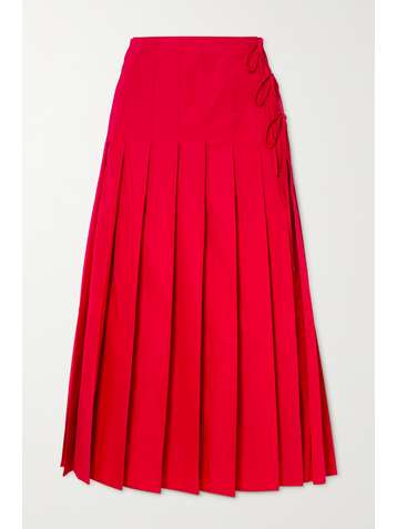 RENAISSANCE RENAISSANCE + The Vanguard Prequel pleated poplin midi wrap skirt