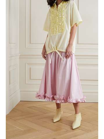 RENAISSANCE RENAISSANCE Blouse en voile à volants et à liens Rudy - The Vanguard