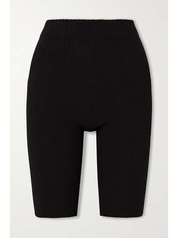ANDREA ADAMO Ribbed-knit shorts
