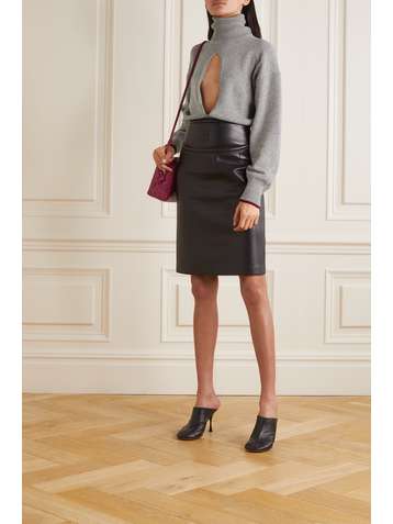 VICTORIA BECKHAM Cutout cashmere-blend turtleneck sweater