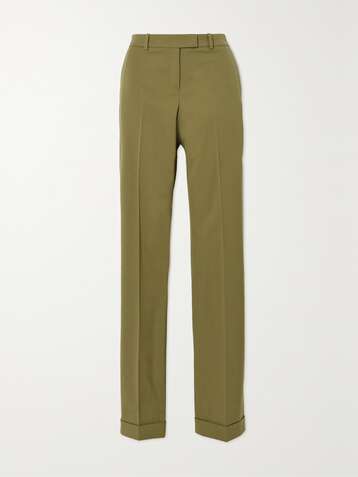 MICHAEL KORS COLLECTION Pantalon large en serge de laine mélangée Carolyn