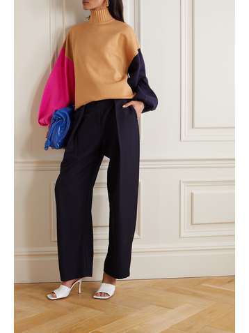 ROKSANDA Clover color-block knitted turtleneck sweater