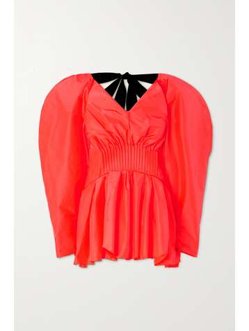 ROKSANDA Jaipur tie-back taffeta peplum blouse
