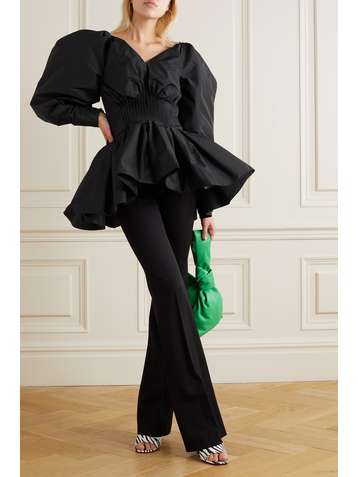 ROKSANDA Jaipur tie-back taffeta peplum blouse