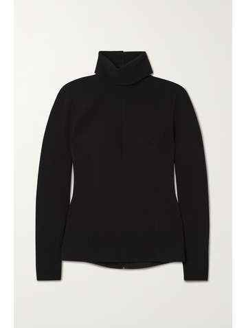 EMILIA WICKSTEAD Silja cutout crepe turtleneck blouse