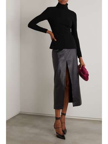 EMILIA WICKSTEAD Silja cutout crepe turtleneck blouse
