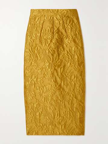 EMILIA WICKSTEAD Lorinda cloqué midi pencil skirt