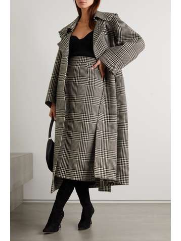 EMILIA WICKSTEAD Elroy houndstooth merino wool trench coat