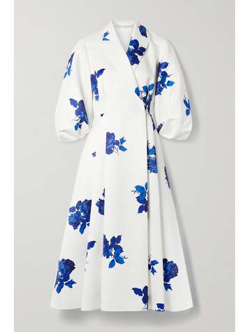 EMILIA WICKSTEAD Goldie floral-print faille midi wrap dress