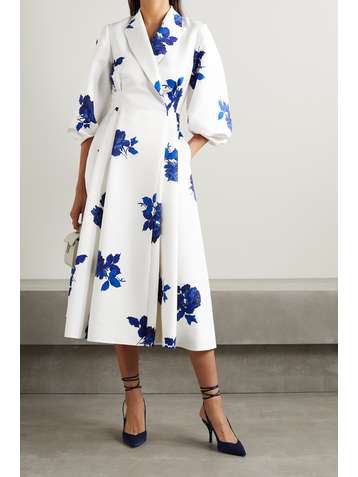 EMILIA WICKSTEAD Goldie floral-print faille midi wrap dress