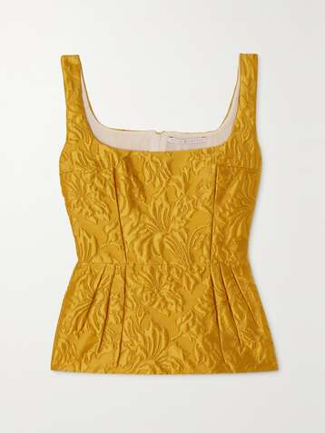 EMILIA WICKSTEAD Sasha cloqué peplum top
