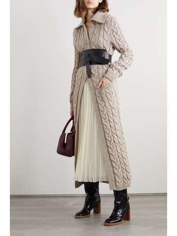 BROCK COLLECTION Taniya cable-knit cashmere and wool-blend cardigan