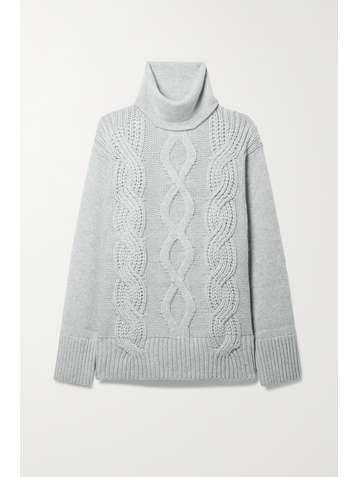 LAFAYETTE 148 Pull à col roulé en cachemire à mailles torsadées Infinity