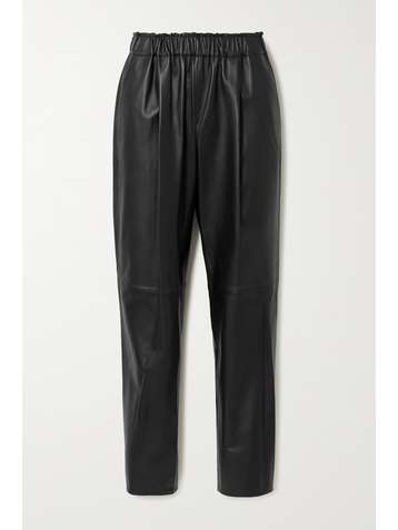 LAFAYETTE 148 Pantalon fuselé en cuir à plis Ashland