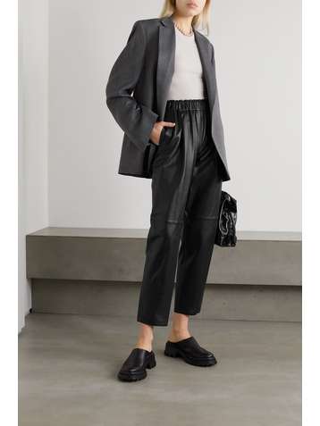 LAFAYETTE 148 Pantalon fuselé en cuir à plis Ashland