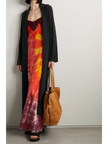 GABRIELA HEARST Ginnersury belted ribbed cashmere and silk-blend bouclé cardigan