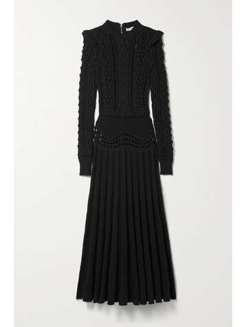 GABRIELA HEARST Borris paneled cable-knit cashmere midi dress