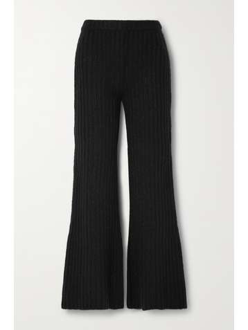 GABRIELA HEARST Miles ribbed cashmere and silk-blend bouclé flared pants