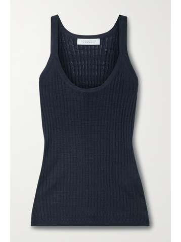 GABRIELA HEARST Nevin pointelle-knit cashmere and silk-blend tank