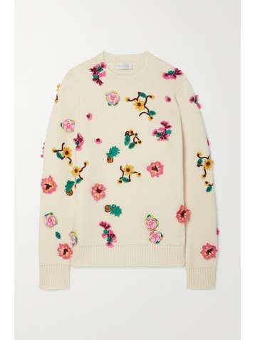 GABRIELA HEARST Nola appliquéd cashmere sweater