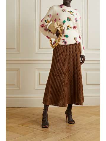 GABRIELA HEARST Nola appliquéd cashmere sweater