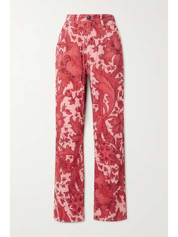 ETRO Floral-print cotton-corduroy pants