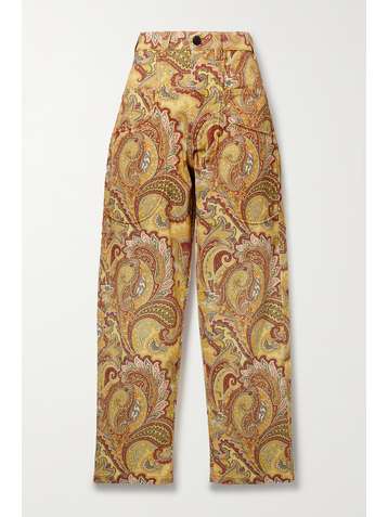 ETRO Gibson paisley-print high-rise wide-leg jeans