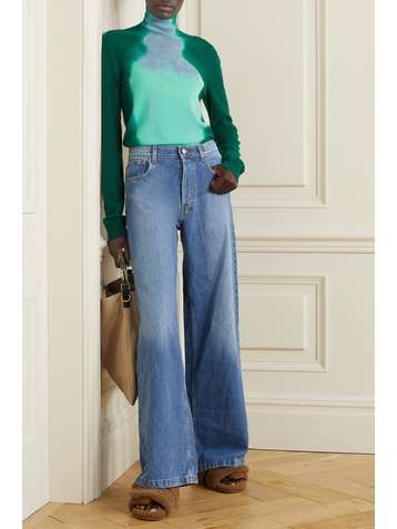 MARNI Tie-dyed wool turtleneck sweater