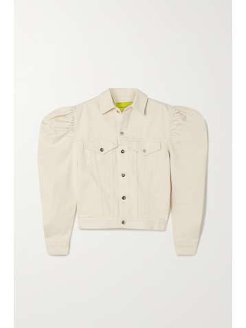 MARQUES' ALMEIDA + NET SUSTAIN gathered organic denim jacket