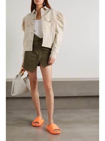 MARQUES' ALMEIDA + NET SUSTAIN gathered organic denim jacket