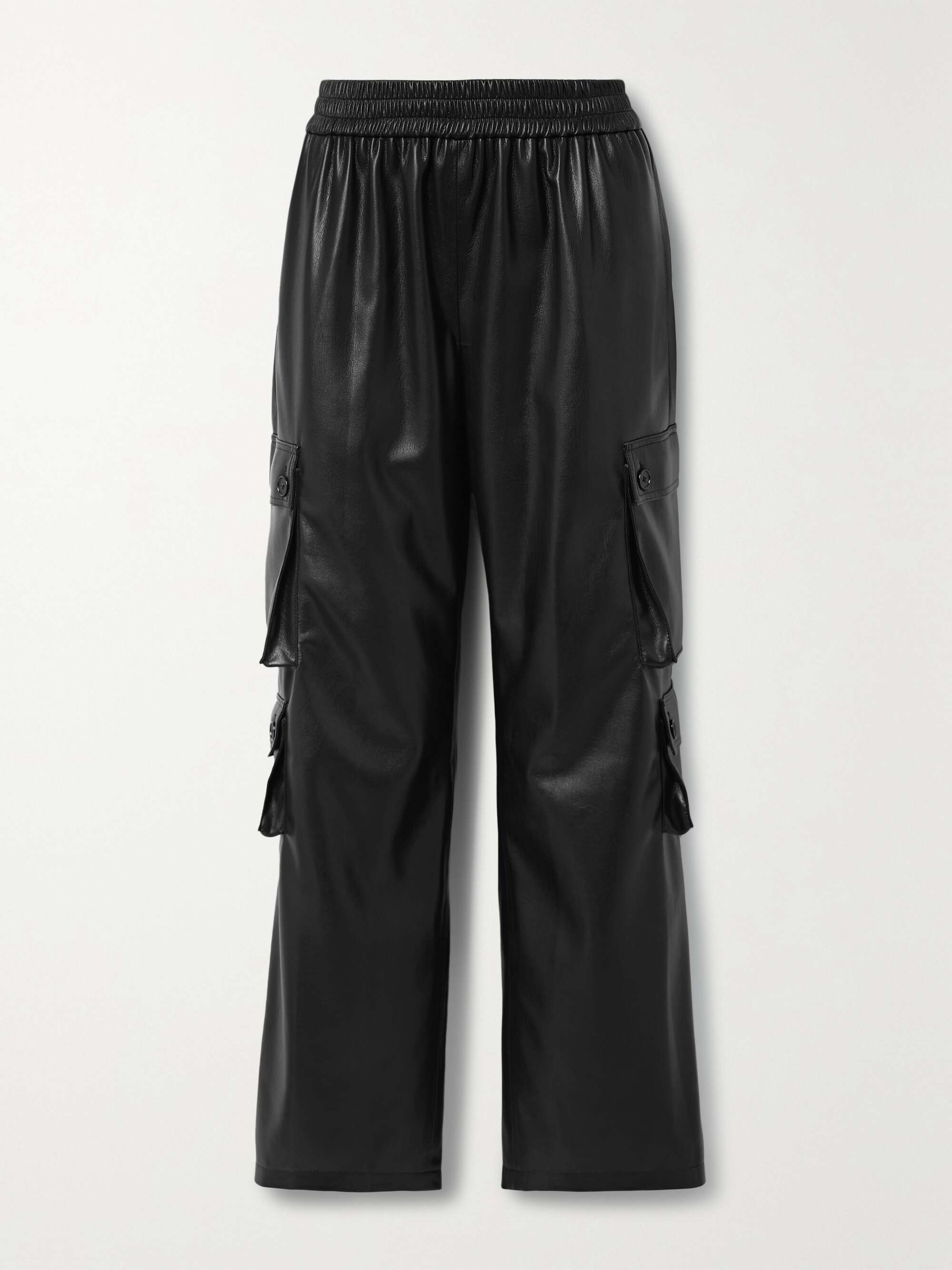 Super Cargo vegan leather tapered pants 