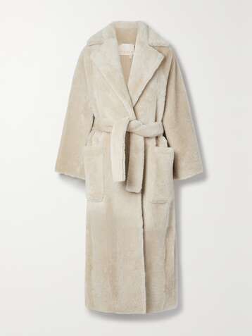 REMAIN BIRGER CHRISTENSEN Isabella belted shearling coat