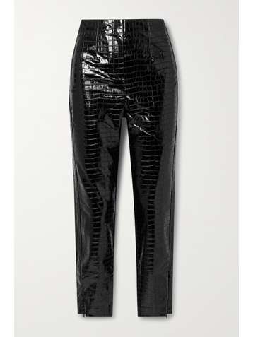 ROTATE BIRGER CHRISTENSEN Jeanine croc-effect vegan leather skinny pants