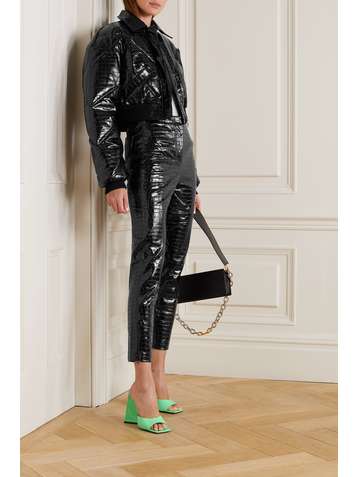 ROTATE BIRGER CHRISTENSEN Jeanine croc-effect vegan leather skinny pants