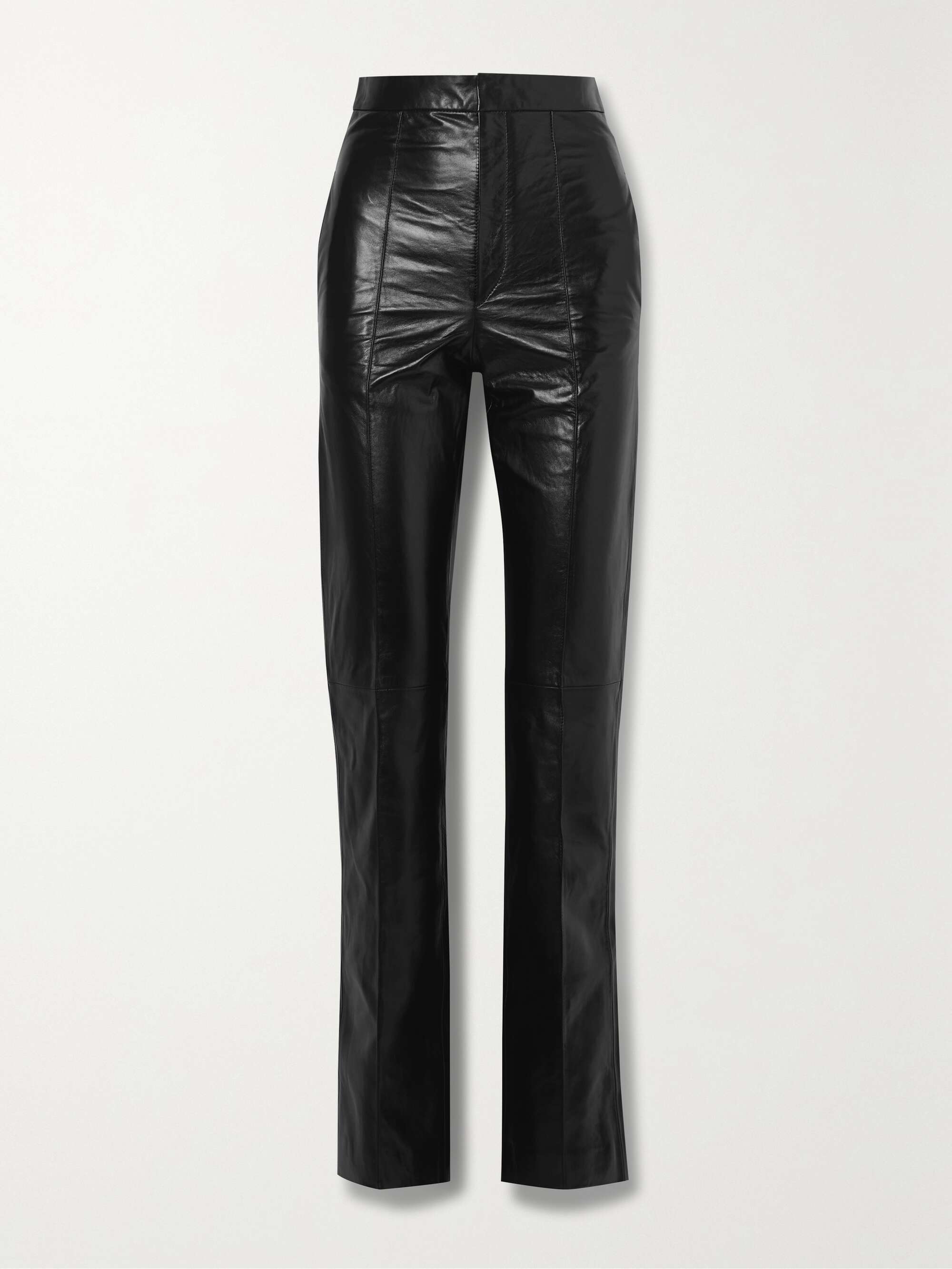 Black Bilirokia leather straight-leg 