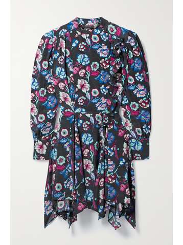 ISABEL MARANT Verikio ruffled floral-print silk mini dress