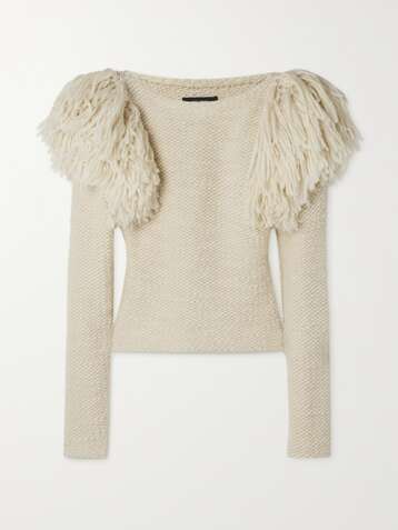 ISABEL MARANT Sully fringed wool-blend sweater