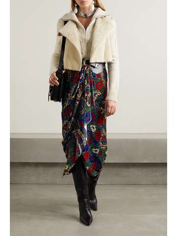 ISABEL MARANT Dixon cable-knit wool-blend cardigan