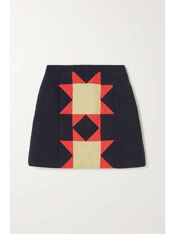 SINDISO KHUMALO + The Vanguard Angela quilted cotton mini skirt