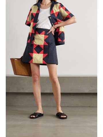 SINDISO KHUMALO + The Vanguard Angela quilted cotton mini skirt