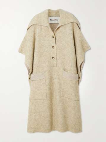 NANUSHKA Rozaly oversized knitted cape